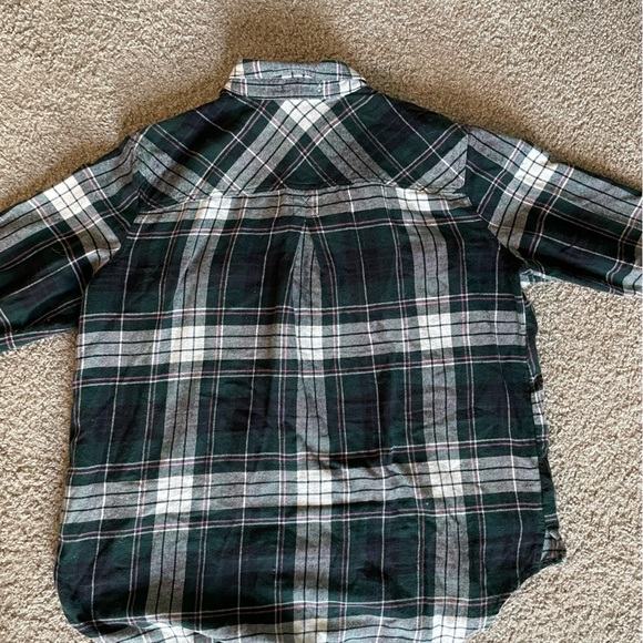 *DONATED* Sonoma | Women's Flannel Button-Down Shirt | Green Plaid | Size L - Picture 9 of 9